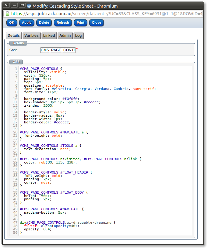 Cascading Style Sheet