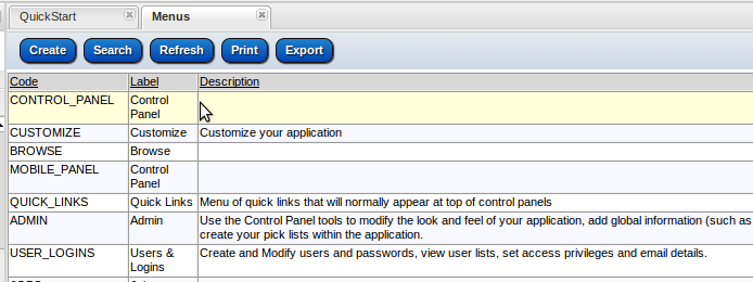 Control Panel